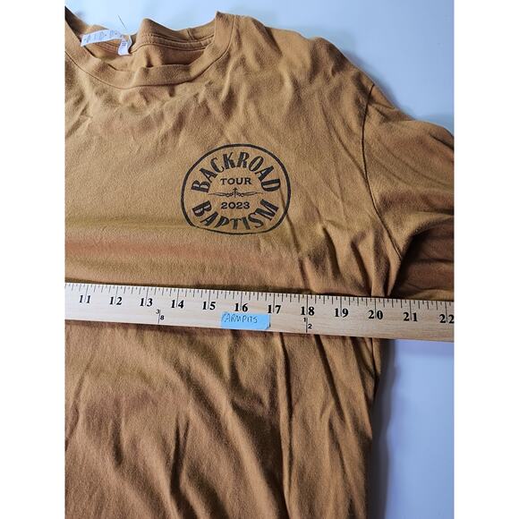 JELLY ROLL Mustard Color Backroad Baptism Tour 2023 Long Sleeve T-Shirt SZ XL - Picture 7 of 9